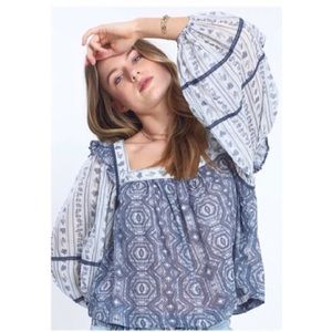 Free People Mostly Meadow Blouse NWT